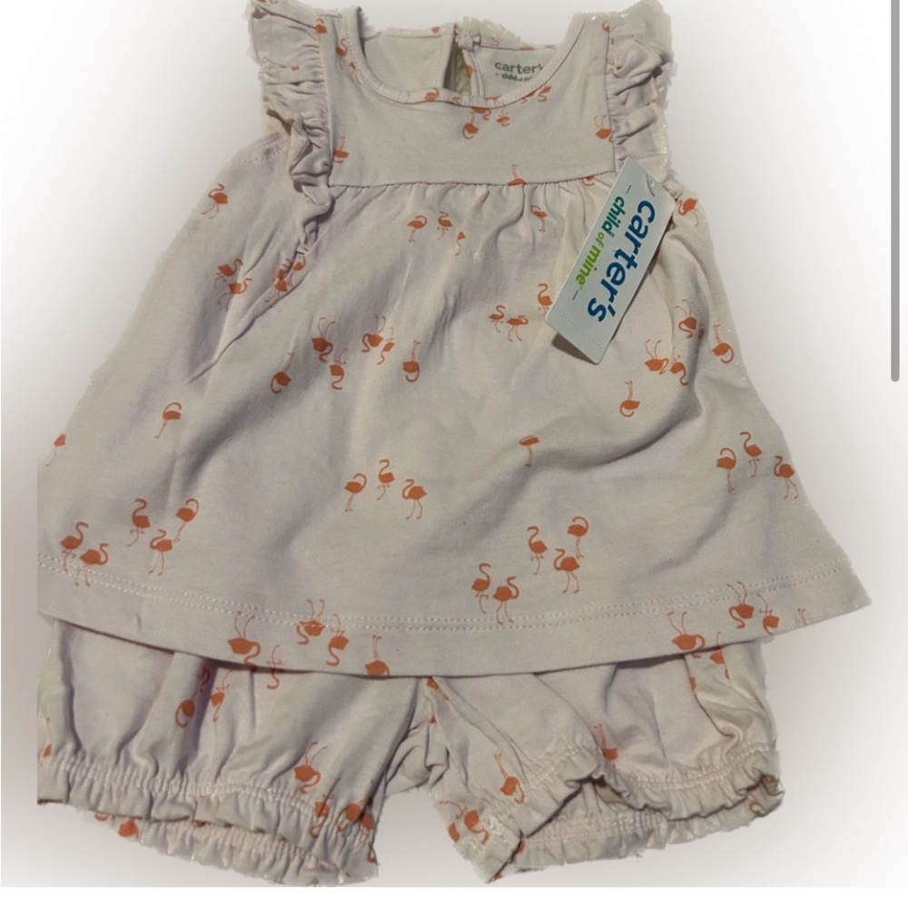New Carter’s baby 2pc dress set 0133 easter